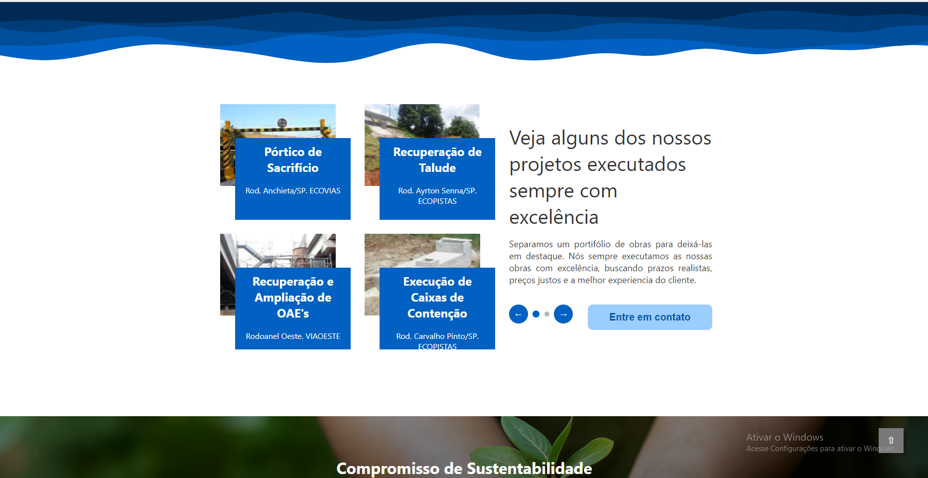 Captura de Tela do Site Atual Soluções em Engenharia