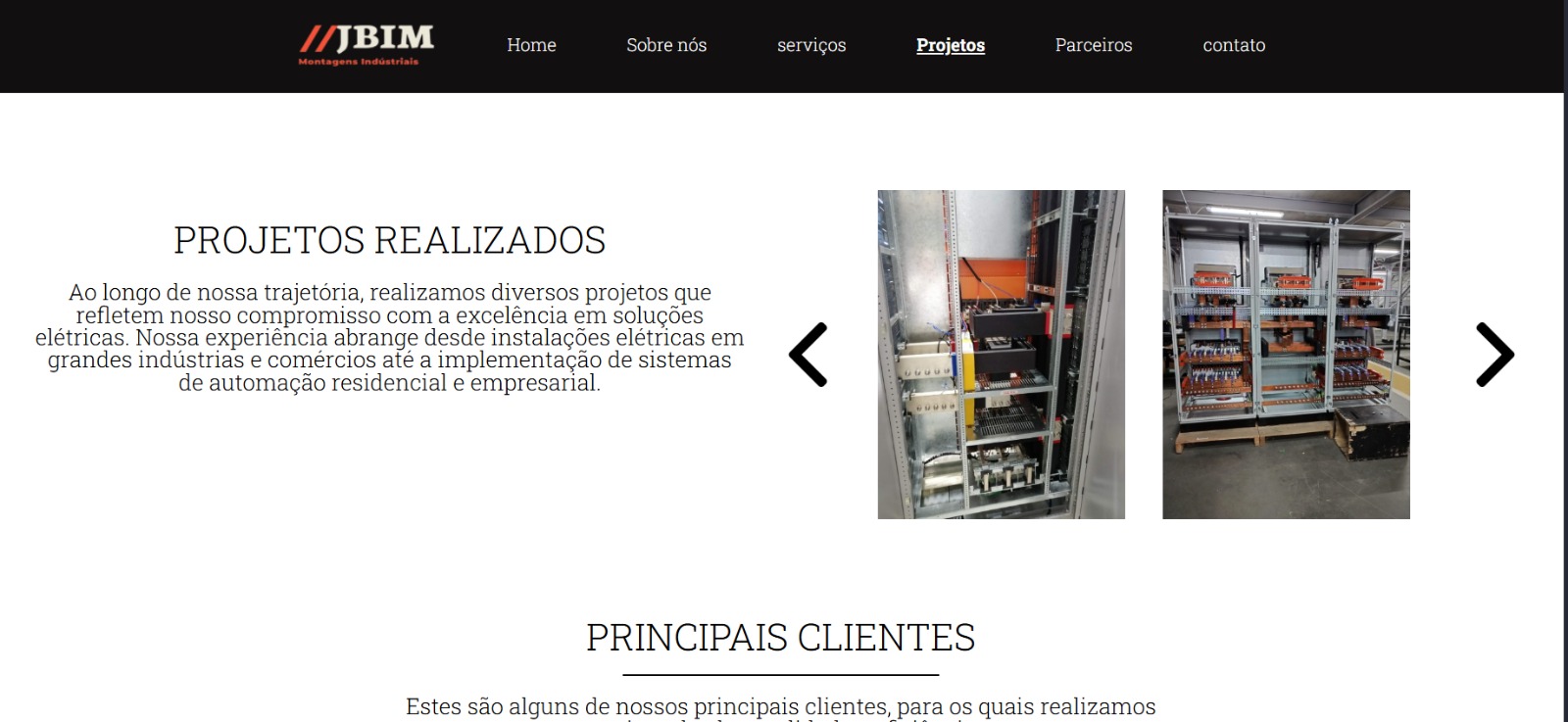 Captura de Tela do Site JBIM